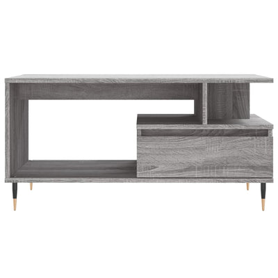 Sohvapöytä harmaa Sonoma 90x49x45 cm tekninen puu
