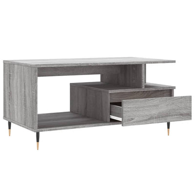 Sohvapöytä harmaa Sonoma 90x49x45 cm tekninen puu