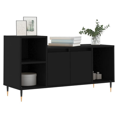 TV-taso musta 100x35x55 cm tekninen puu