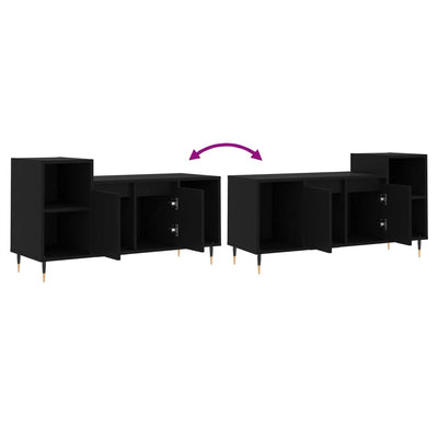 TV-taso musta 100x35x55 cm tekninen puu