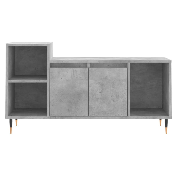 TV-taso betoninharmaa 100x35x55 cm tekninen puu