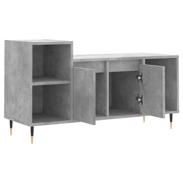 TV-taso betoninharmaa 100x35x55 cm tekninen puu