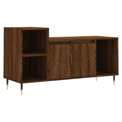 TV-taso ruskea tammi 100x35x55 cm tekninen puu