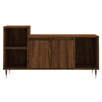 TV-taso ruskea tammi 100x35x55 cm tekninen puu