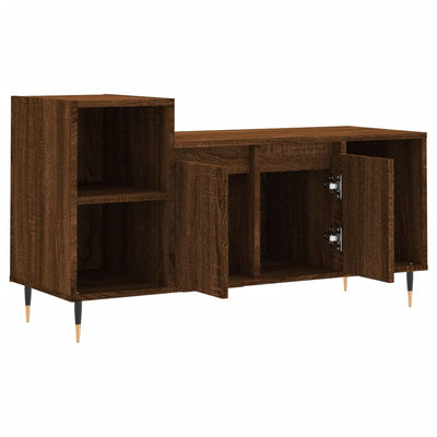 TV-taso ruskea tammi 100x35x55 cm tekninen puu