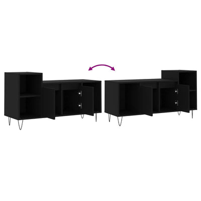 TV-taso musta 100x35x55 cm tekninen puu