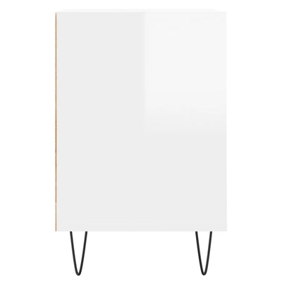 TV-taso korkeakiilto valkoinen 100x35x55 cm tekninen puu