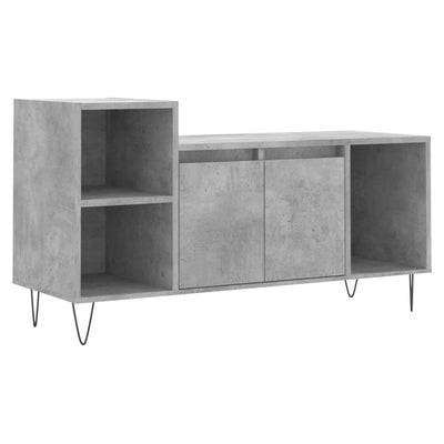 TV-taso betoninharmaa 100x35x55 cm tekninen puu