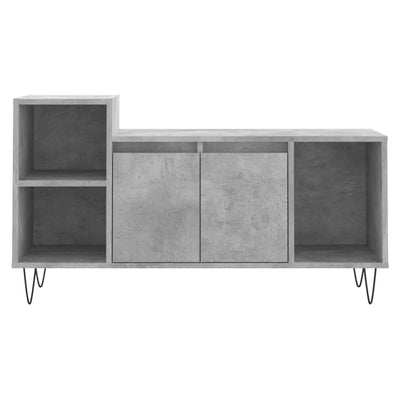 TV-taso betoninharmaa 100x35x55 cm tekninen puu