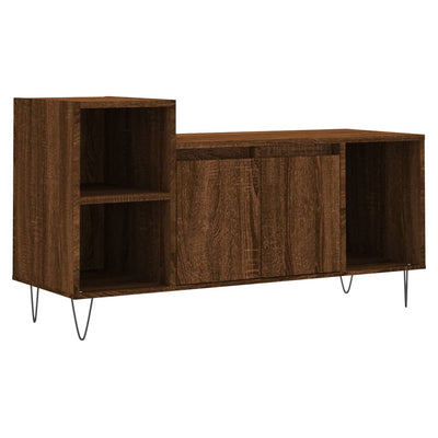 TV-taso ruskea tammi 100x35x55 cm tekninen puu