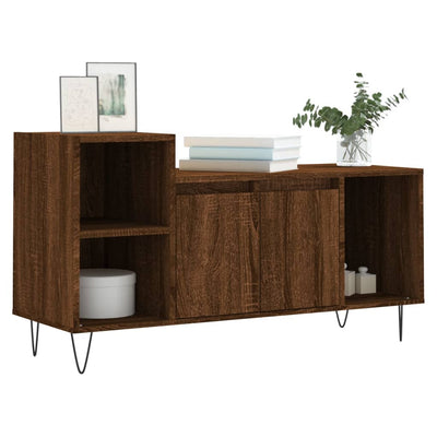 TV-taso ruskea tammi 100x35x55 cm tekninen puu