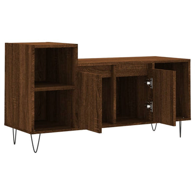 TV-taso ruskea tammi 100x35x55 cm tekninen puu