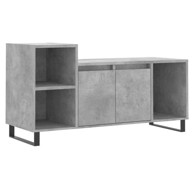 TV-taso betoninharmaa 100x35x55 cm tekninen puu