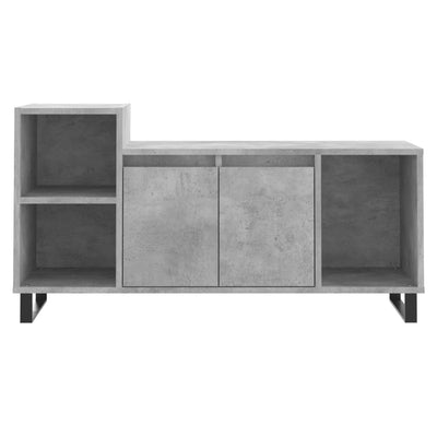 TV-taso betoninharmaa 100x35x55 cm tekninen puu