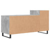 TV-taso betoninharmaa 100x35x55 cm tekninen puu