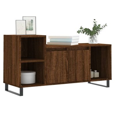 TV-taso ruskea tammi 100x35x55 cm tekninen puu