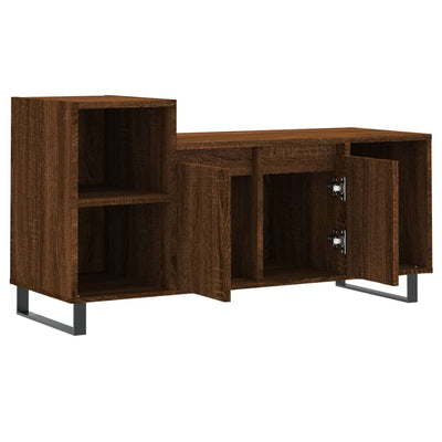 TV-taso ruskea tammi 100x35x55 cm tekninen puu