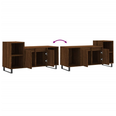 TV-taso ruskea tammi 100x35x55 cm tekninen puu