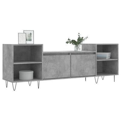 TV-taso betoninharmaa 160x35x55 cm tekninen puu