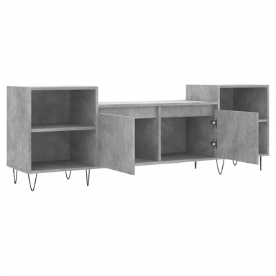 TV-taso betoninharmaa 160x35x55 cm tekninen puu