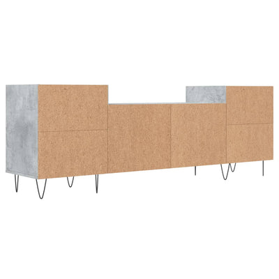 TV-taso betoninharmaa 160x35x55 cm tekninen puu
