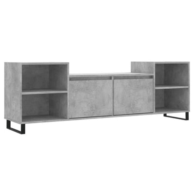 TV-taso betoninharmaa 160x35x55 cm tekninen puu