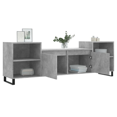 TV-taso betoninharmaa 160x35x55 cm tekninen puu