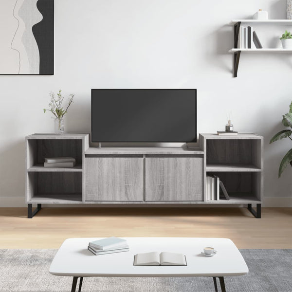 TV-taso harmaa Sonoma 160x35x55 cm tekninen puu