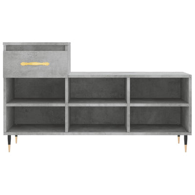 Kenkäkaappi betoninharmaa 102x36x60 cm tekninen puu