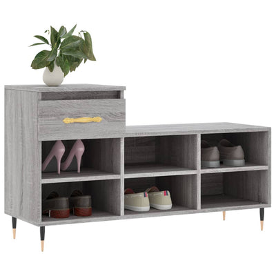 Kenkäkaappi harmaa Sonoma 102x36x60 cm tekninen puu