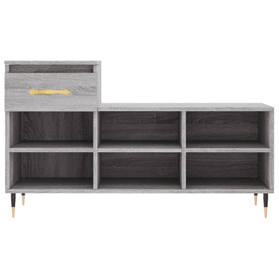 Kenkäkaappi harmaa Sonoma 102x36x60 cm tekninen puu