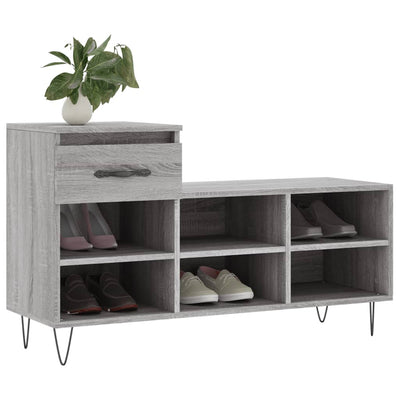 Kenkäkaappi harmaa Sonoma 102x36x60 cm tekninen puu