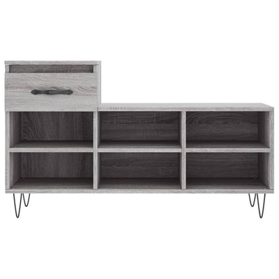 Kenkäkaappi harmaa Sonoma 102x36x60 cm tekninen puu