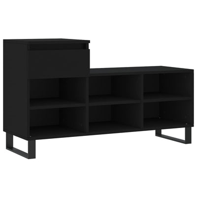 Kenkäkaappi musta 102x36x60 cm tekninen puu