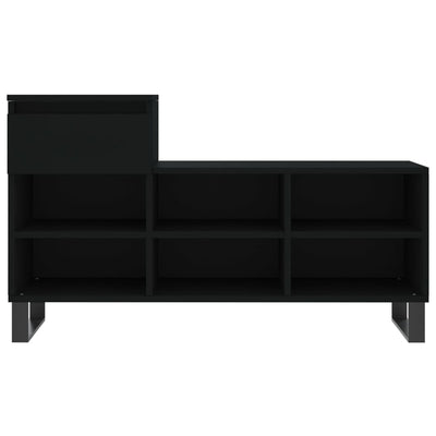 Kenkäkaappi musta 102x36x60 cm tekninen puu