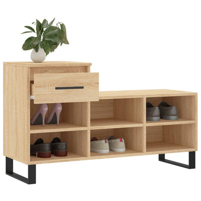 Kenkäkaappi Sonoma-tammi 102x36x60 cm tekninen puu