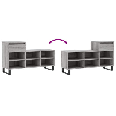 Harmaa kenkäkaappi Gornyik 102x36x60cm (puinen)