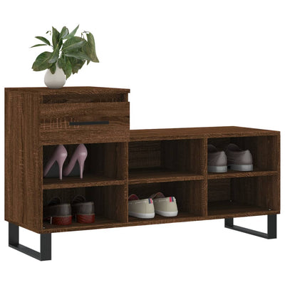 Kenkäkaappi ruskea tammi 102x36x60 cm tekninen puu
