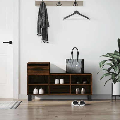 Kenkäkaappi ruskea tammi 102x36x60 cm tekninen puu