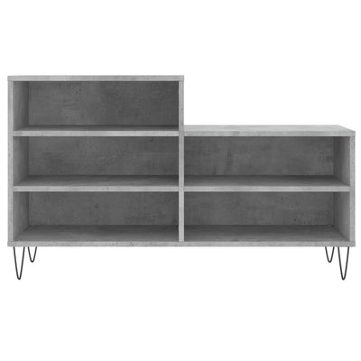 Kenkäkaappi betoninharmaa 102x36x60 cm tekninen puu