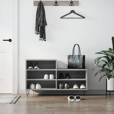 Kenkäkaappi harmaa Sonoma 102x36x60 cm tekninen puu