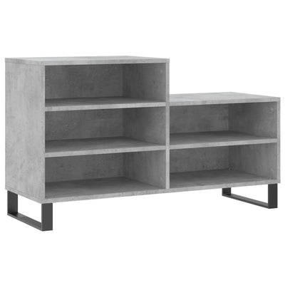 Kenkäkaappi betoninharmaa 102x36x60 cm tekninen puu