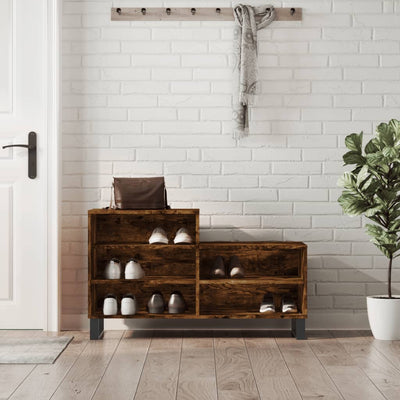 Kenkäkaappi savutammi 102x36x60 cm tekninen puu