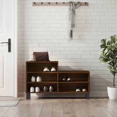 Kenkäkaappi ruskea tammi 102x36x60 cm tekninen puu