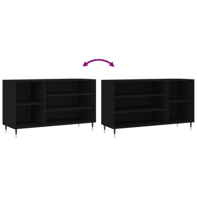Kenkäkaappi musta 102x36x60 cm tekninen puu