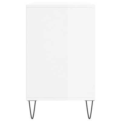 Kenkäkaappi korkeakiilto valkoinen 102x36x60 cm tekninen puu