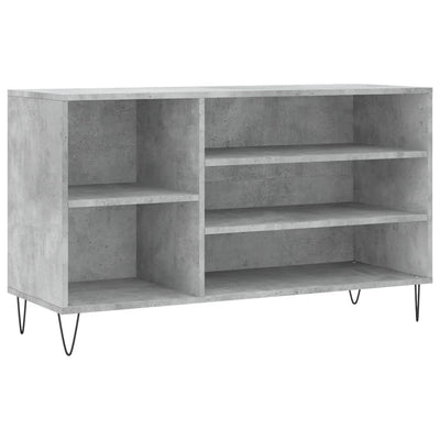 Kenkäkaappi betoninharmaa 102x36x60 cm tekninen puu