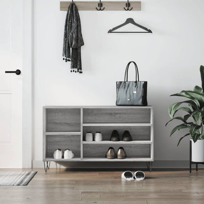 Kenkäkaappi harmaa Sonoma 102x36x60 cm tekninen puu
