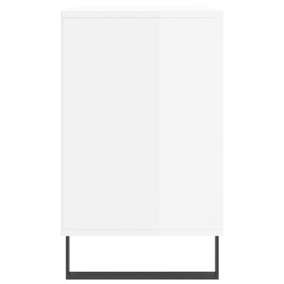 Kenkäkaappi korkeakiilto valkoinen 102x36x60 cm tekninen puu