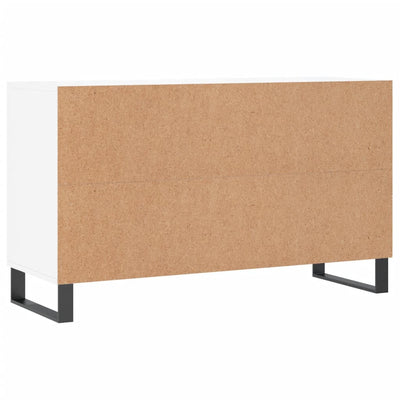 Kenkäkaappi korkeakiilto valkoinen 102x36x60 cm tekninen puu